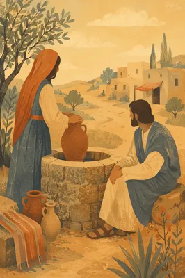 Jesus and Samaritan Woman at Well