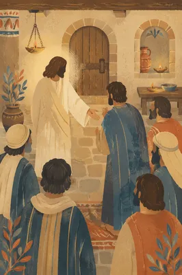 Jesus Appears to Thomas in Reverent Light