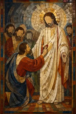 Thomas Touches the Risen Christ Mosaic