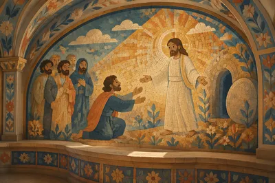 Jesus Appears to Thomas Mosaic Scene