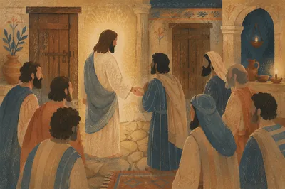 Jesus Appears to Thomas in Reverent Light