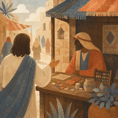Jesus Calling Matthew at the Tax Booth