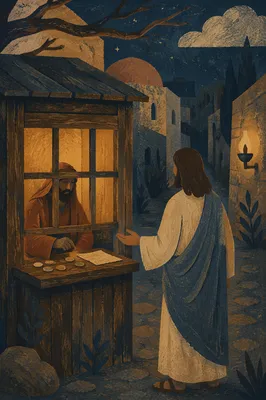 Jesus Calling Matthew at Night Booth