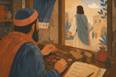 Jesus Calling Matthew at the Tax Booth
