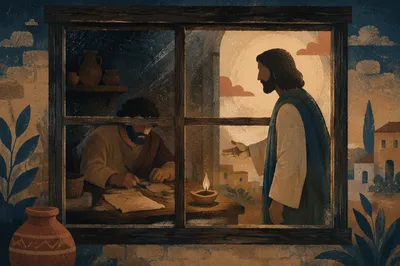 Jesus Calling Matthew Through the Window