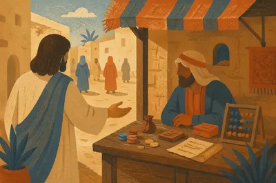 Jesus Calling Matthew at the Tax Booth