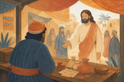 Jesus Calling Matthew at the Tax Booth