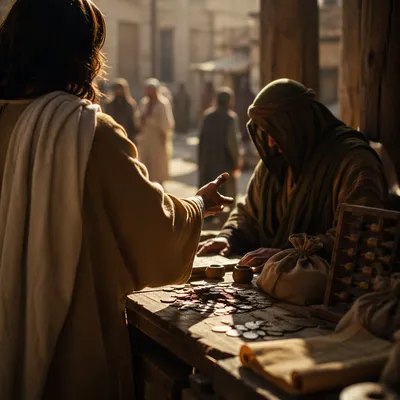 Jesus Calling Matthew at the Tax Booth