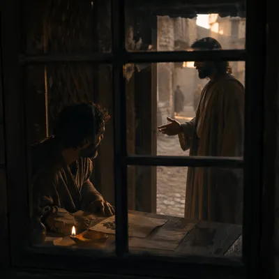 Jesus Calling Matthew at the Tax Booth