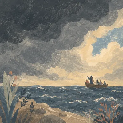 Jesus Calming the Storm at Sea
