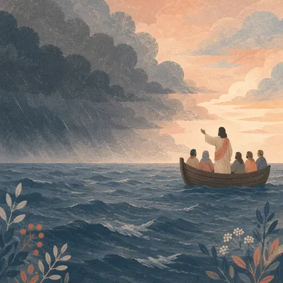 Jesus Calming the Storm at Sea