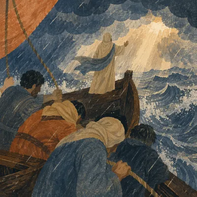Jesus Calms the Stormy Sea
