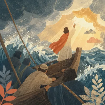 Jesus Calms the Storm at First Light