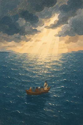 Jesus Calms the Storm at Sea