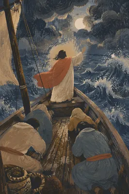Jesus Calms the Storm at Sea