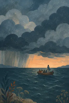 Jesus Calms the Storm at Sea