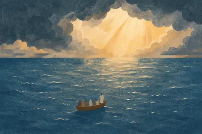 Jesus Calming the Storm at Sea