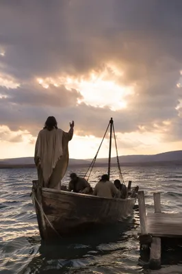 Jesus Calming the Storm at Dawn