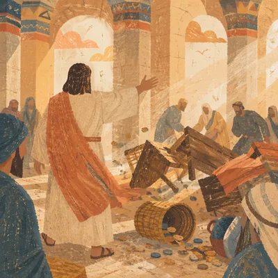 Jesus Cleansing the Temple at Dawn