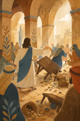 Jesus Cleansing the Temple at Dawn