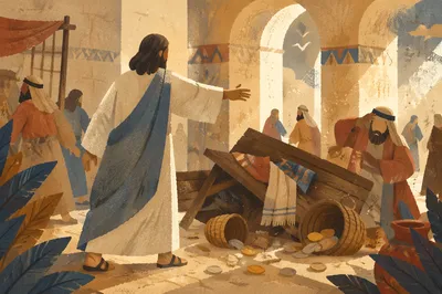 Jesus Cleansing the Temple at Dawn