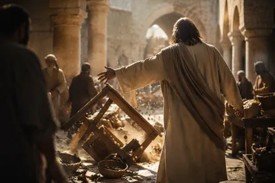 Jesus Cleansing the Temple at Dawn