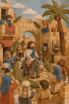 Jesus Enters Jerusalem on Donkey