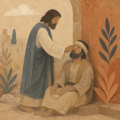 Jesus Heals Blind Man With Clay