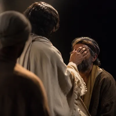 Jesus Healing the Blind Man with Clay