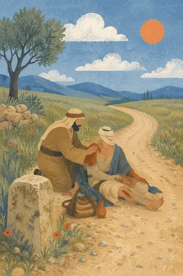 Good Samaritan Compassion on Country Road