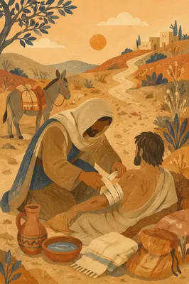 Good Samaritan Helping on Desert Road