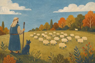 Shepherd Searching for the Lost Sheep