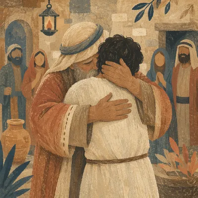 Prodigal Son Returned in Father's Embrace