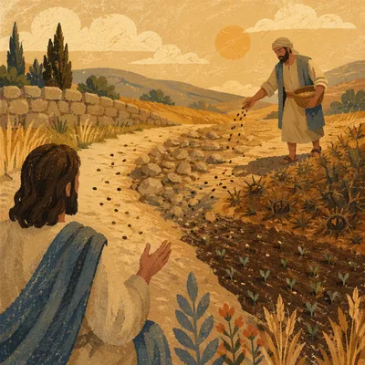 Parable of the Sower in Golden Field