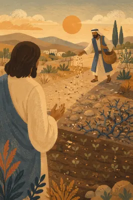 Parable of the Sower in Golden Field
