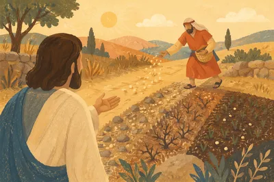 Parable of the Sower in Golden Field