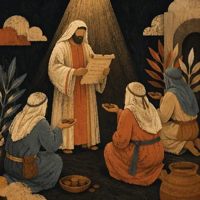 Master and Servants Offering Talents