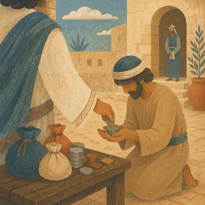 Master Giving Talents to Faithful Servant