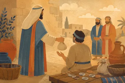 Master Entrusting Coins to Faithful Servant