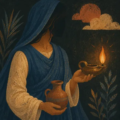 Waiting Virgin with Lamp and Oil
