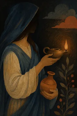 Waiting Virgin with Lamp and Oil