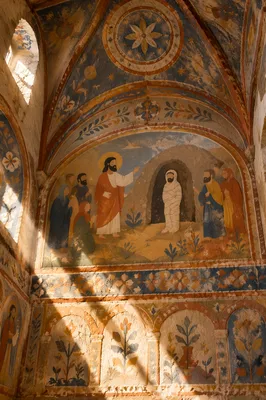 Ancient Fresco of Jesus Raising Lazarus