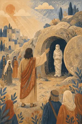 Jesus Raising Lazarus at the Tomb