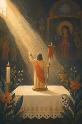Resurrection Sunrise Altar in Quiet Chapel