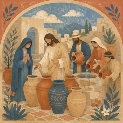 Jesus Turns Water Into Wine at Cana