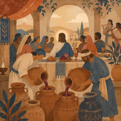 Jesus at Cana Wedding Feast Miracle