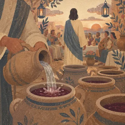 Jesus Turning Water to Wine at Cana