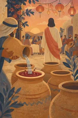 Miracle at Cana Wedding Feast Scene