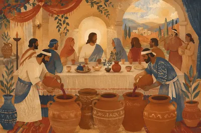 Jesus at Cana Wedding Feast Miracle