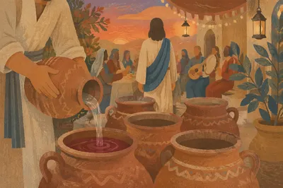 Jesus Turns Water to Wine at Cana